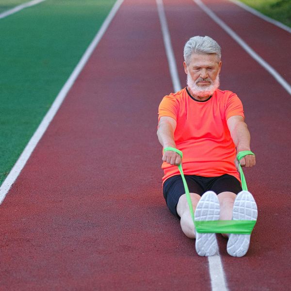 Man stretching feeling flexible and full of vitality.